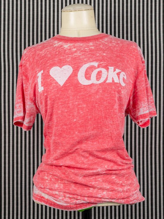 Coca Cola Tops - i heart coke burnout graphic tee coca cola pink red retro tshirt size M